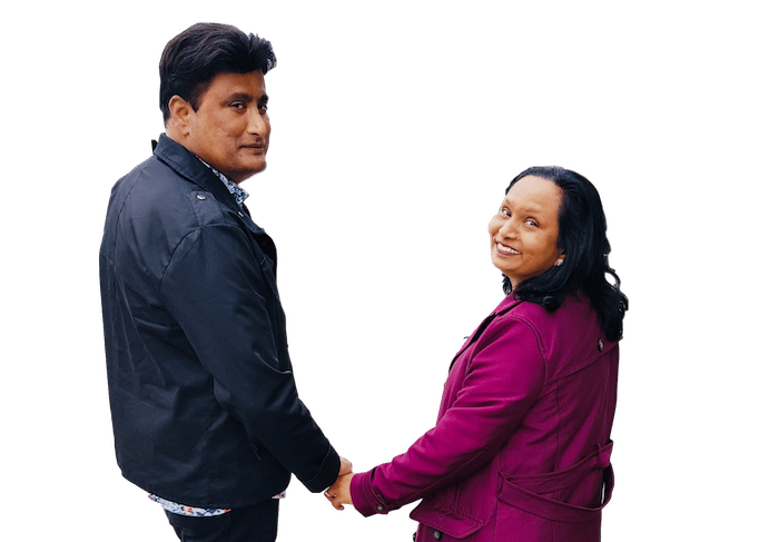 Rev. Jonah Ravinder, Senior Pastor of UEC Telugu Church, with his wife Sister Sandhya Rani Manthri